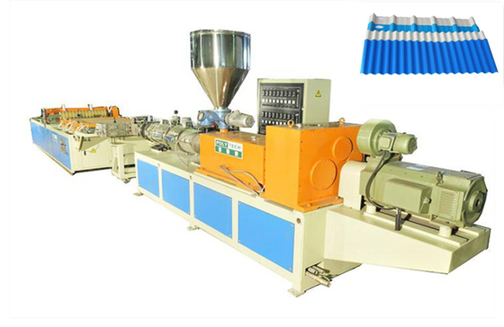 PP/PVC/PC Plastic Roofing Tiles Extrusion Line , Wave Roof Tile Making Machine